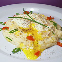 eggs and polenta