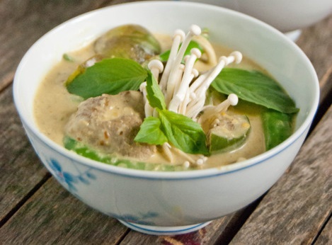 Eggplant with Green curry